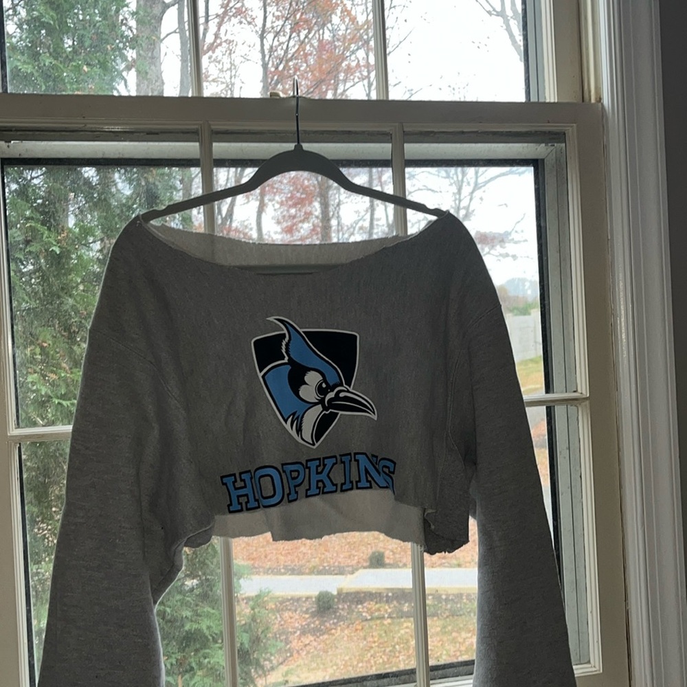 CHAMPION- john hopkins cropped crewneck